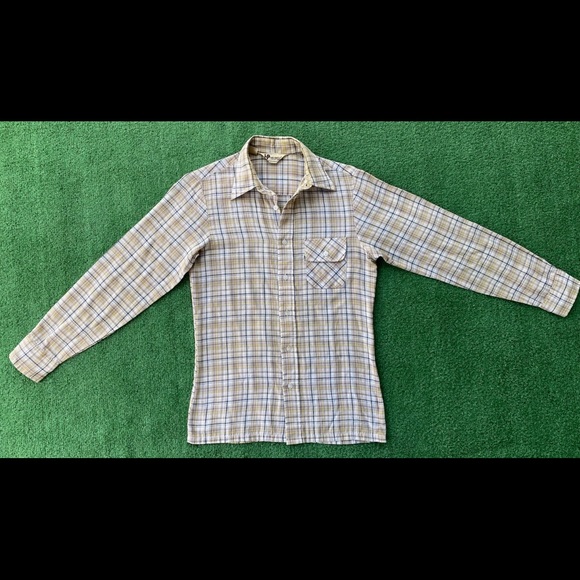 Vintage 70’s Levi’s Panatela Big E Long Sleeve Button Up Shirt Men’s Size Small - Picture 2 of 9
